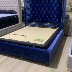 OM• $38 Initial • Brand New Blue Bed Frame 