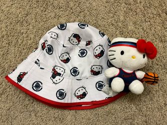 Hello Kitty Clippers bucket hat & plush doll