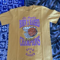 Born X Raised 2020 Los Angeles Lakers Championship Shirt Size Large
