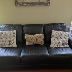 Leather Loveseat And Sofa