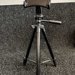 Adjustable Tripod Stand with Tablet/Phone Holder Mount — Extends to 46”