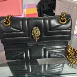 Kurt geiger black n silver medium crossbody