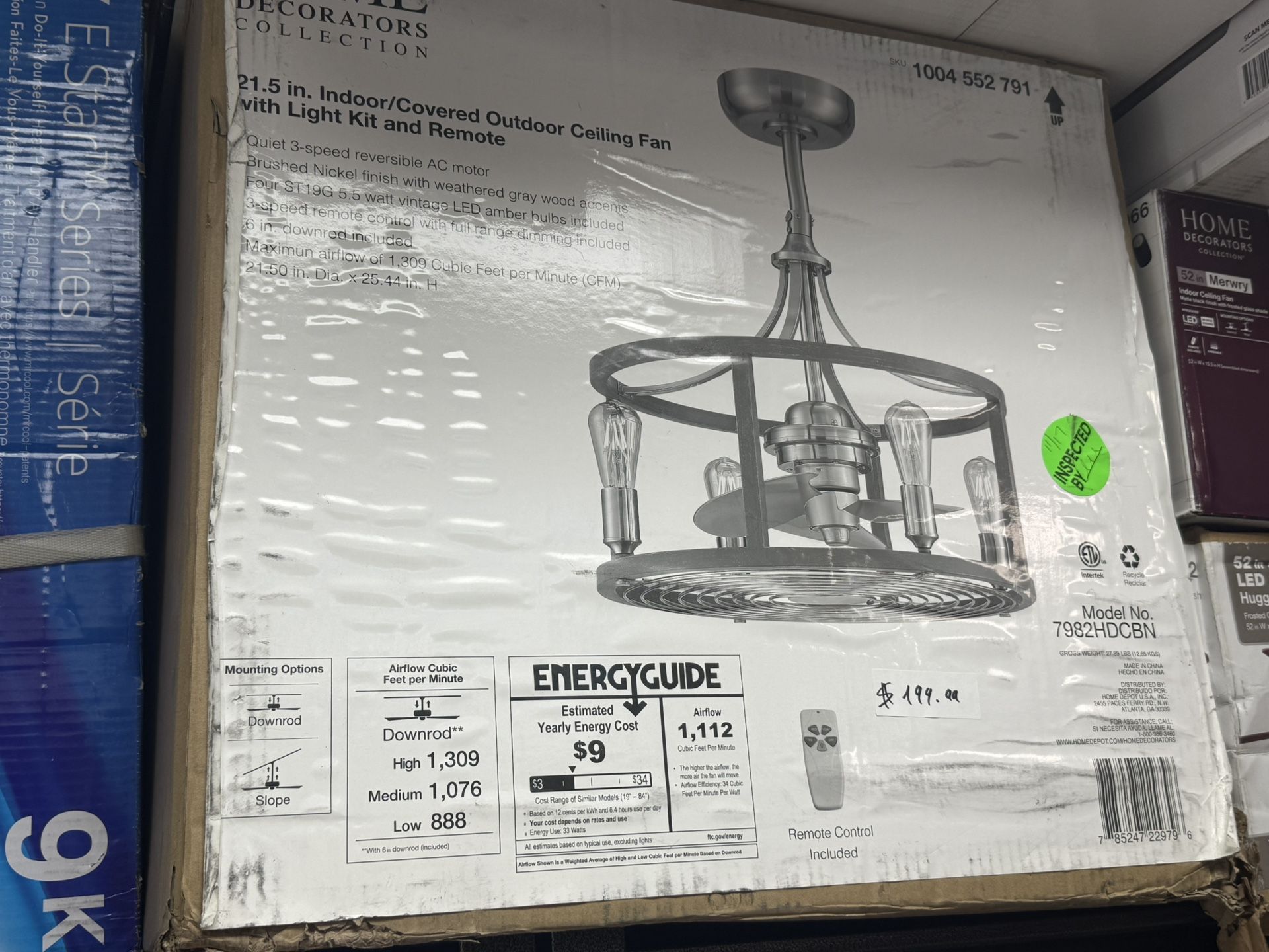 Indoor/ Outdoor Covered Ceiling Fan