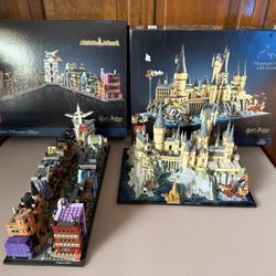 Lego Harry Potter Pair - Diagon Alley/ Hogwarts Castle and grounds set 