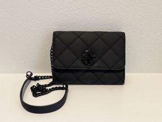 Tory Burch Black Quilted Chain Crossbody Bag