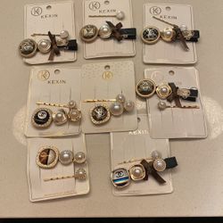 Womens Set Of Hair Clips Designer
