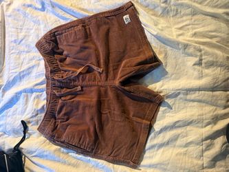 Brown Corduroy Shorts with Elastic Waist