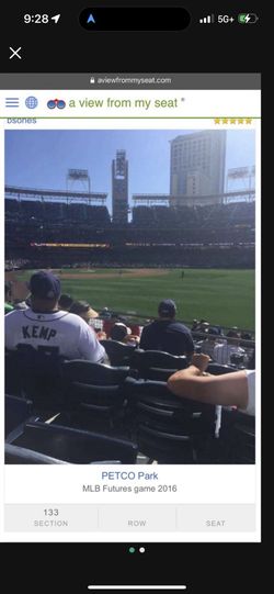 Padres twins Section 133 Row 9 2 Seats (cheap) 8/19 8/20 8/21