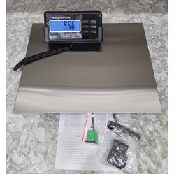 Large Stainless Platform Shipping Luggage Postage Pet Scale 440lbs Max