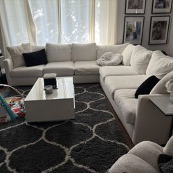 White sectional couch