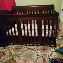 Cherry Baby Crib With Changing Table (not assembled) 