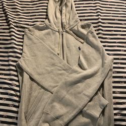 New Medium Polo Zip Up Hoodie 