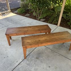 Wooden Bench Set 
