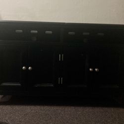 Large Tv Stand With Cabinets And Cubbies