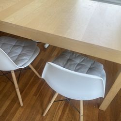 Table, Chairs, Seat Cushions 