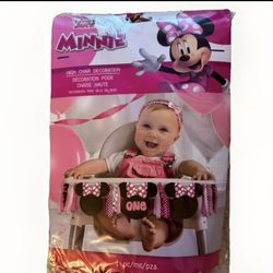 Minnie Mouse 1st Birthday High Chair Decoration