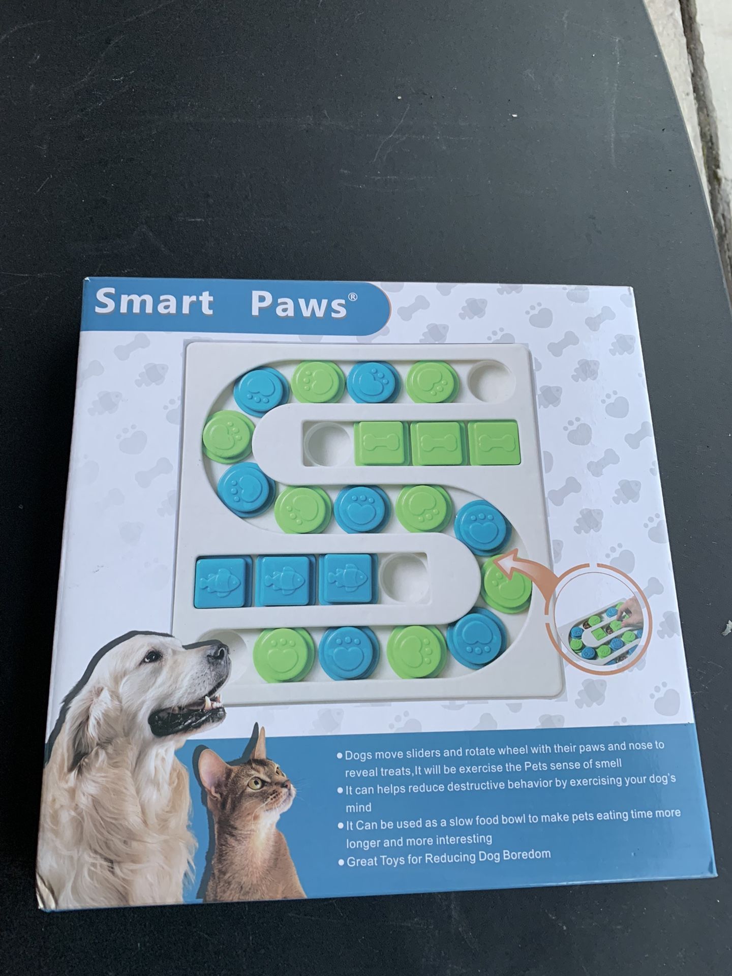 Pet Training Game W/ Hidden Compartments For The Pet To Locate Treat, Fits Various Size Treats