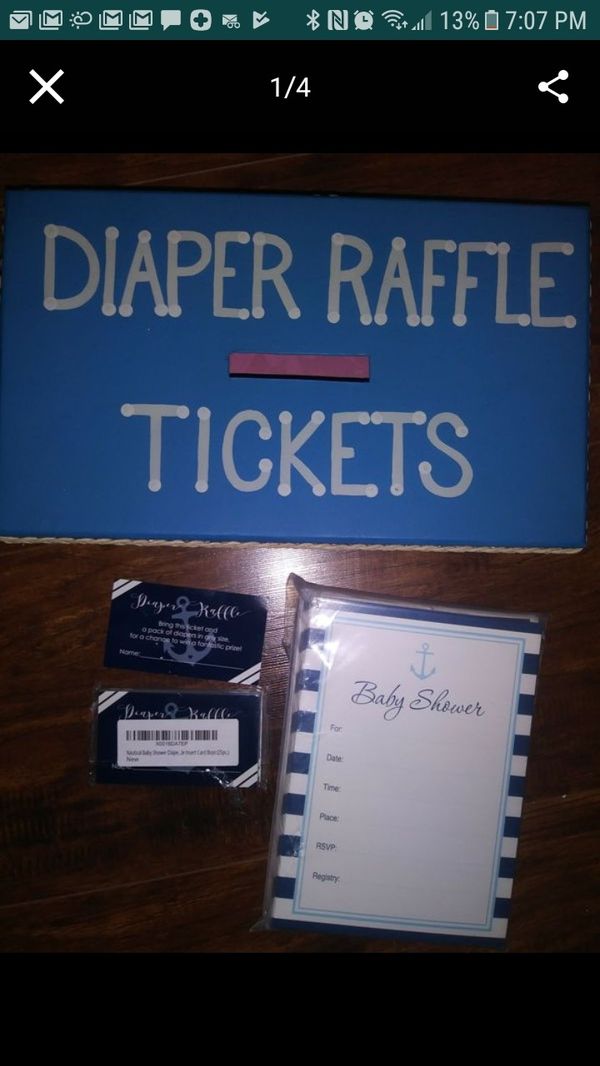 Baby Shower Invitations Diaper Raffle Tickets And Handmade Box Baby Shower Invitations Diaper Raffle Tickets And Handmade Box For In Port St Lucie Fl Offerup