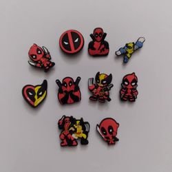 DEADPOOL AND WOLVERINE CROC CHARMS 