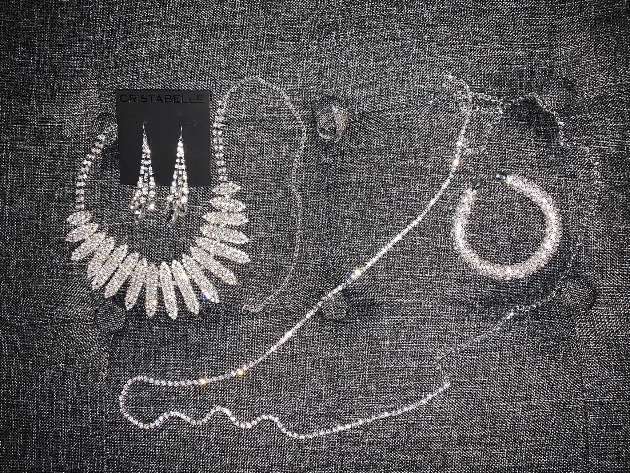 Silver Rhinestone Jewelry