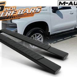 6 In. Wide Stainless Steel Running Boards (Black)

19-22 Chevy Silverado, GMC Sierra Regular Cab