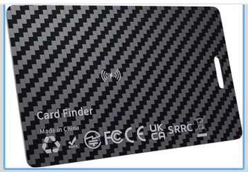 Wallet Tracker Card, Apple MFi Certified Ultra-Slim 0.07 inches Rechargeable Finder Works with Apple Find My (iOS Only), IP68 Waterproof Tracking Card