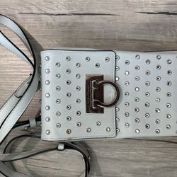 Salvatore Ferragamo Mufasa studded leather phone crossbody