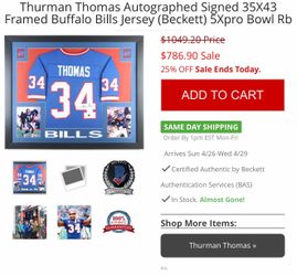 Thomas autographed jersey