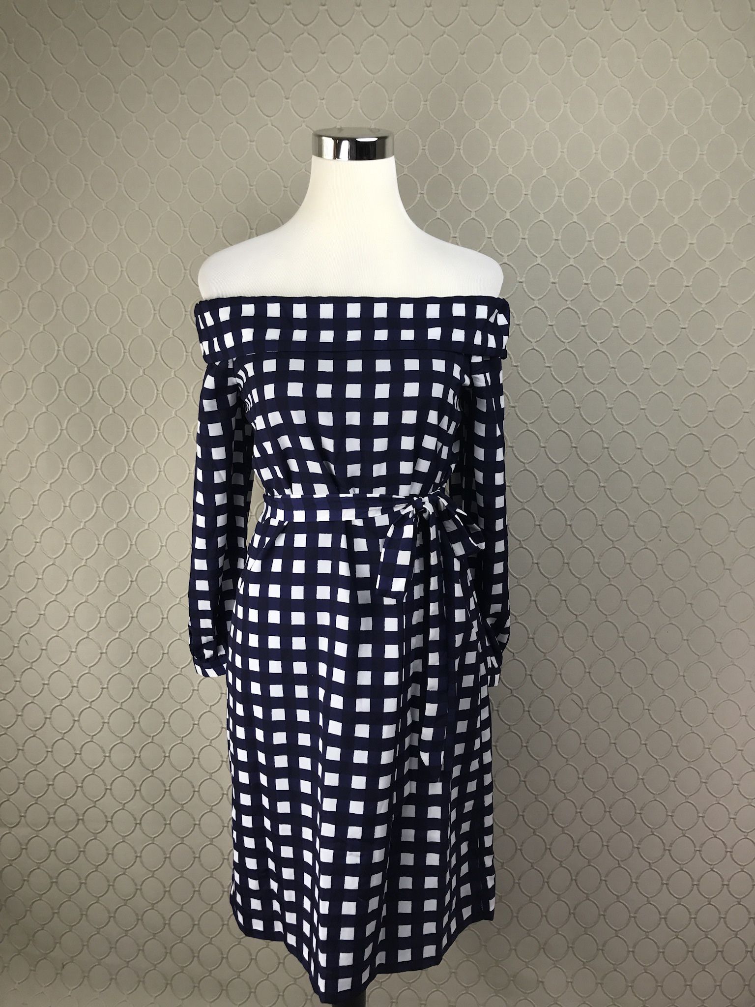 Banana Republic Gingham Off-shoulder Dress