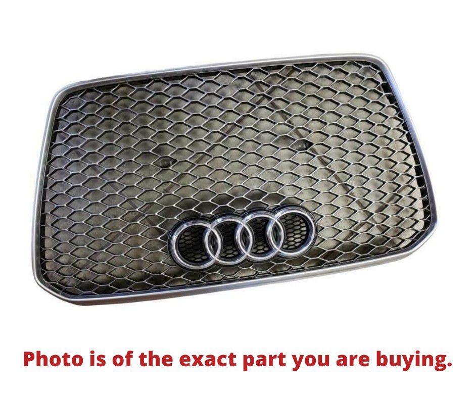 2013 2014 2015 Audi RS5 Front Bumper Center Grille Aluminum Matte OEM