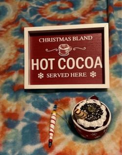 🚨 Funny Christmas Hot Cocoa Sign & Ornaments Bundle (MUST GO)