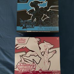 Pokemon Black Bolt And White Flare PC ETBs