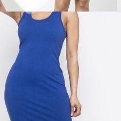 Royal blue tank top dress