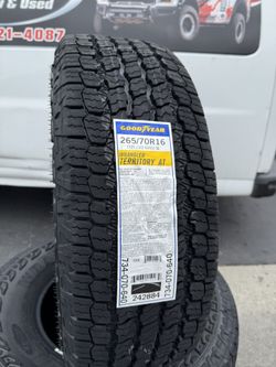 Tacoma Trd Tires New Goodyear Wrangler Territory All Terrain 265/70R16 $650 Set Of Four Install Mount And Balance