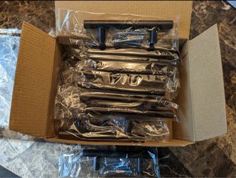 Brand New  Black 6” or 8” For Kitchen Bathrooms Laundry  Cabinets Pulls Matte Black Stainless Steel Screws Included