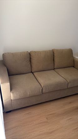 3 person beige/tan sofa
