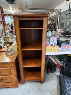 Solid Wood Bookcase with Adjustable Shelves