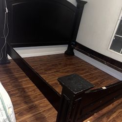 Queen size, wood bed frame