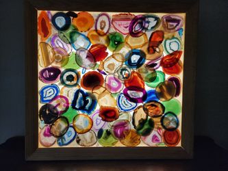 Amazing Vintage GEODE Agate Art Or Coffee Table 