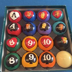 Set Of Billiard Balls Poker Theme