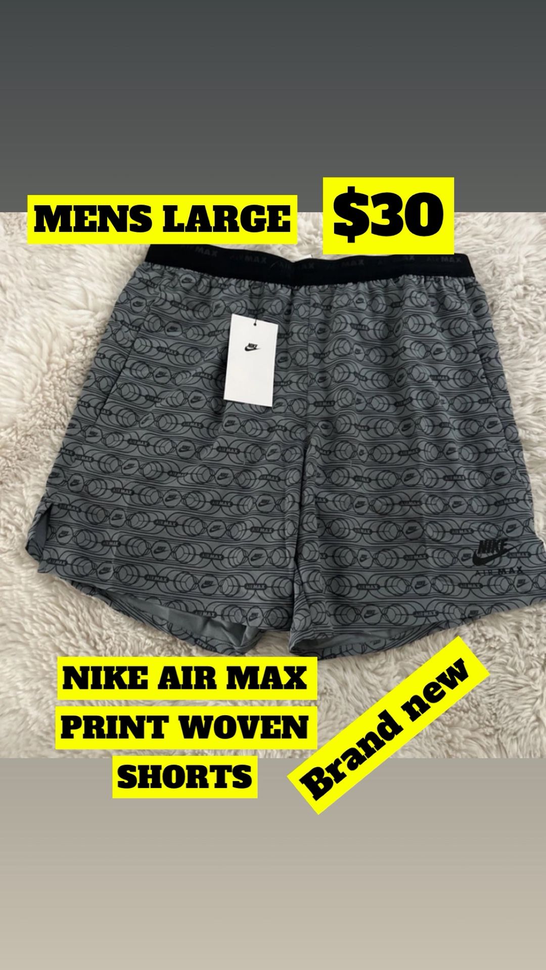 Nike Air Max Print Windbreaker Shorts Brand New MENS Large