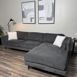 FREE DELIVERY Gray Sectional Couch Dark Grey