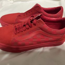 Red Checkered Vans
