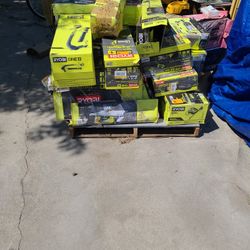 Ryobi Pallet For Sale Over 18 Pieces