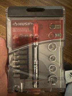 Husky 1/4 in. Drive Flex-Head Microdriver and Socket Set