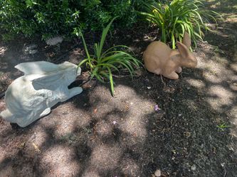 Outdoor rabbit decor