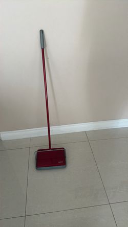 Casabella Compact Carpet Sweeper, a lightweight, non-electric floor cleaner designed for quick touch-ups on both rugs and hard surfaces.$24