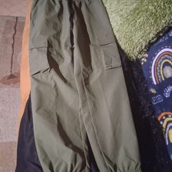 Navy Green Men's Cargo Pants