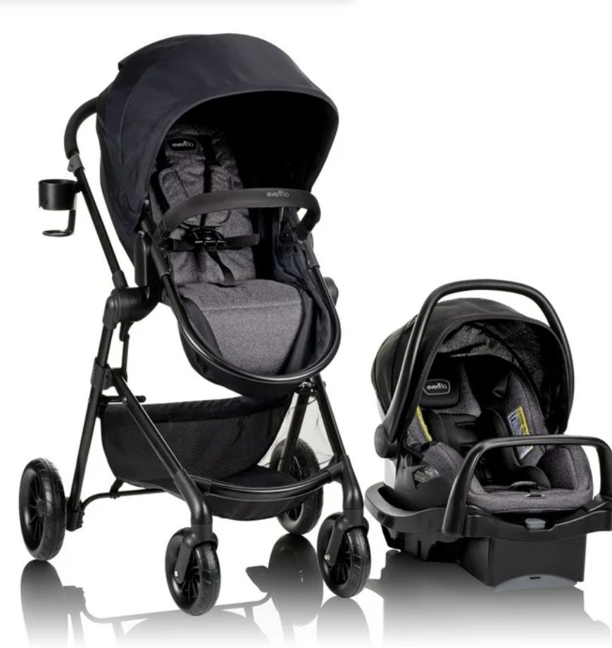 Evenflo Pivot Modular Travel System with LiteMax Infant Car Seat, Casual Gray × 1