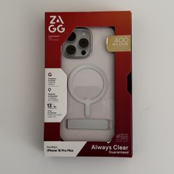 Zagg Kickstand iPhone 16 Pro Max Case-Clear